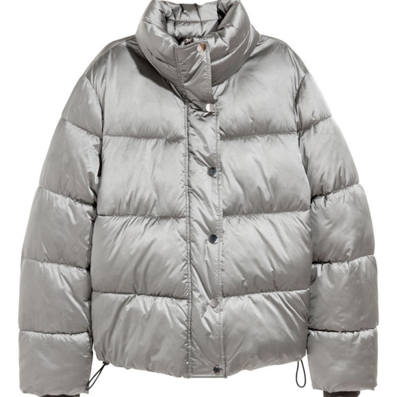 H&M Jackets & Blazers - COPY - COPY - H&M silver padded Jacket